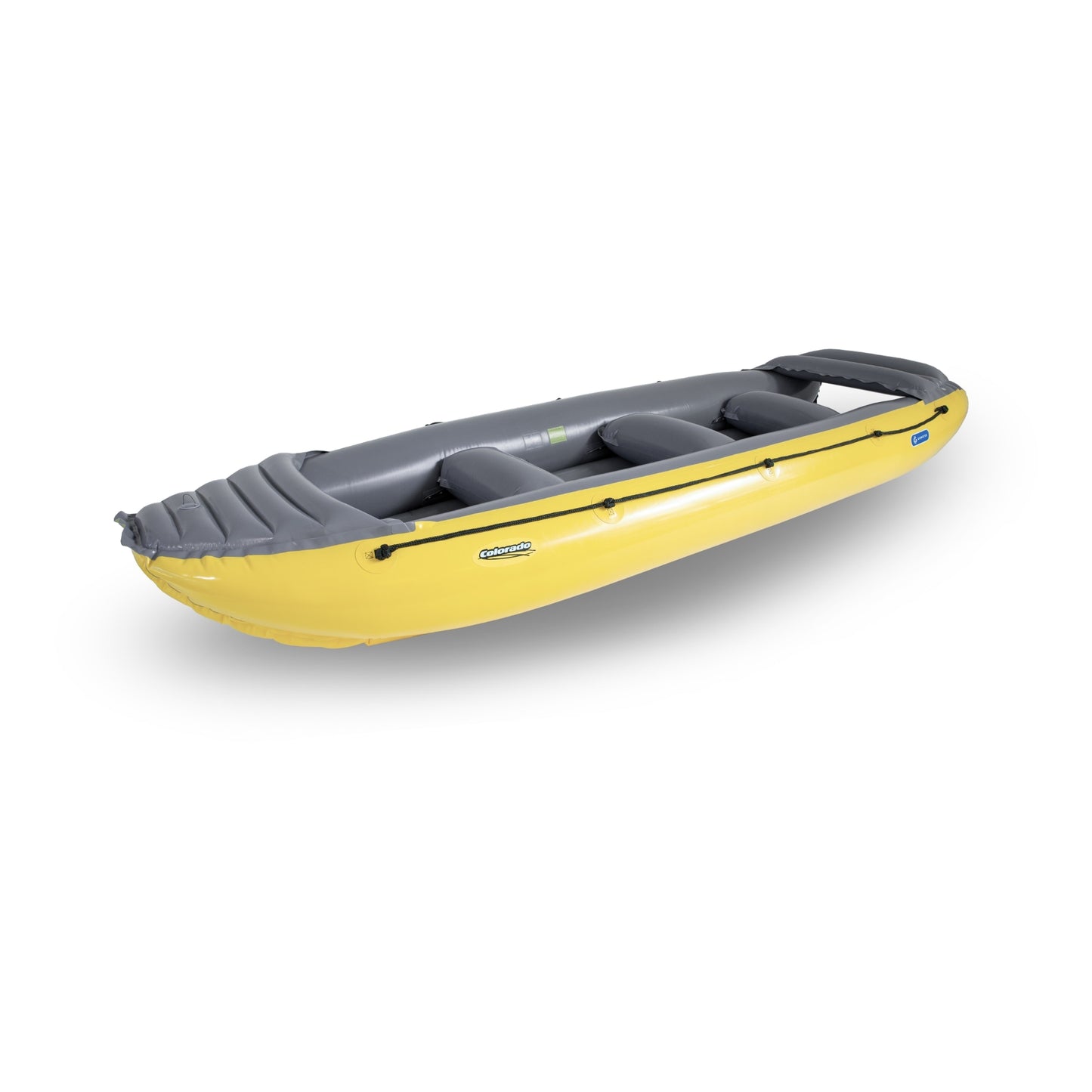 gelbes COLORADO Gumotex-Schlauchboot mit drei Sitzpolstern