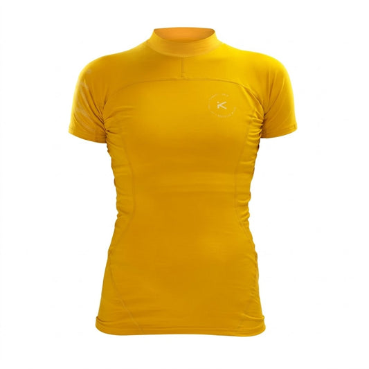 kurzärmliges, gelbes HIKO-Sportshirt