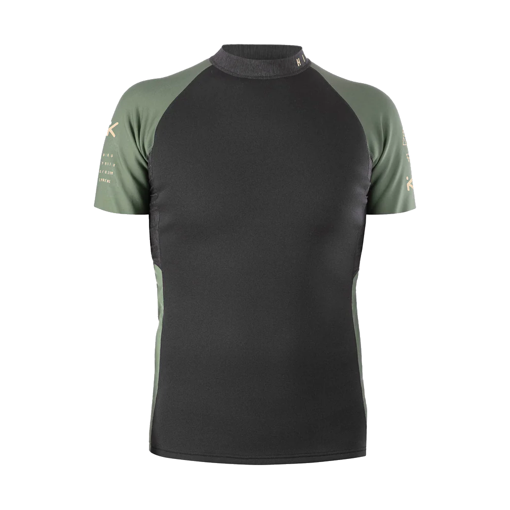 kurzärmliges HIKO SYMBIO-Shirt in schwarz/olive