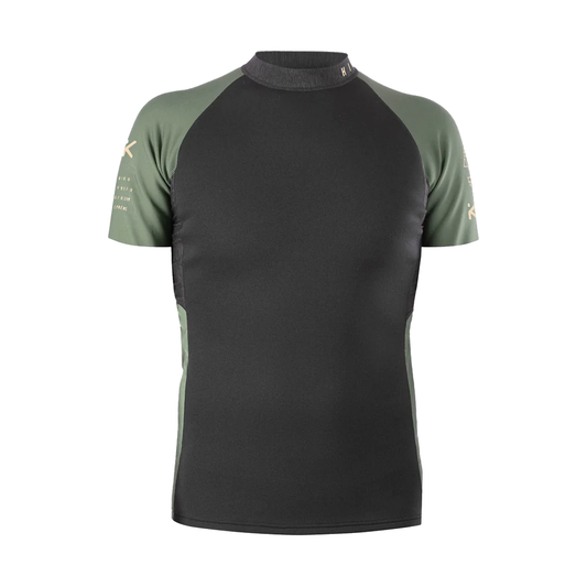 kurzärmliges HIKO SYMBIO-Shirt in schwarz/olive