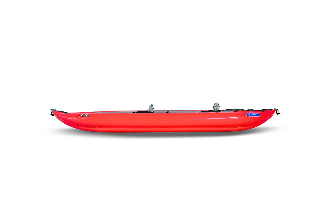 TWIST-2/1 rot - Vorführboot VIP (mit easykanu-Aufschrift) inkl. 2 gebrauchten Paddeln + gebrauchter Pumpe