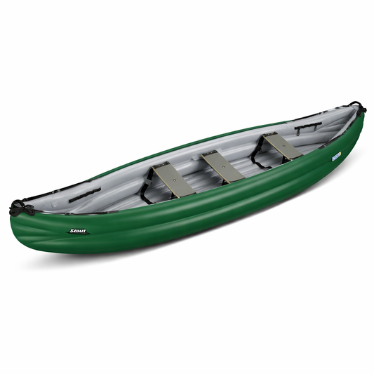 grünes SCOUT Gumotex-Schlauchboot mit bis zu drei SItzen 