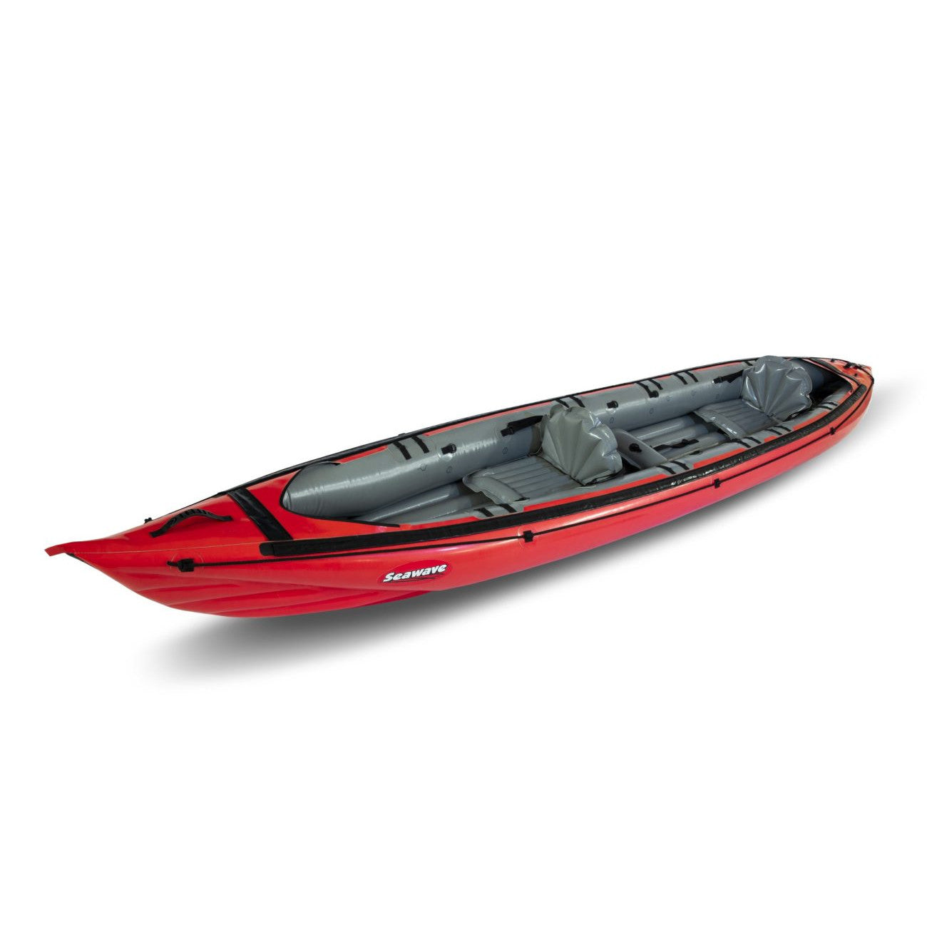 rotes SEAWAVE Gumotex-Schlauchboot mit zwei Sitzen
