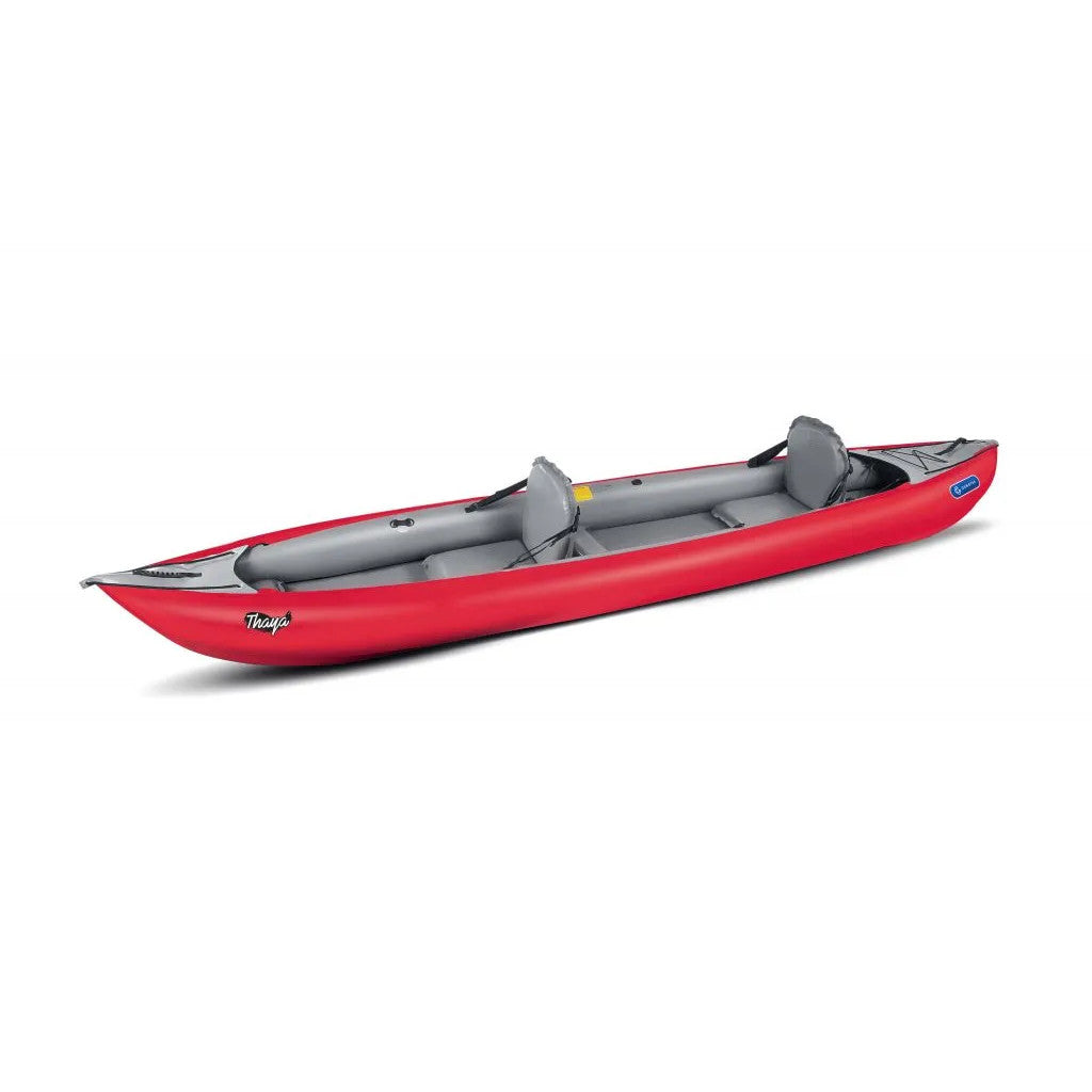 rotes Thaya Gumotex-Schlauchboot mit zwei Sitzen