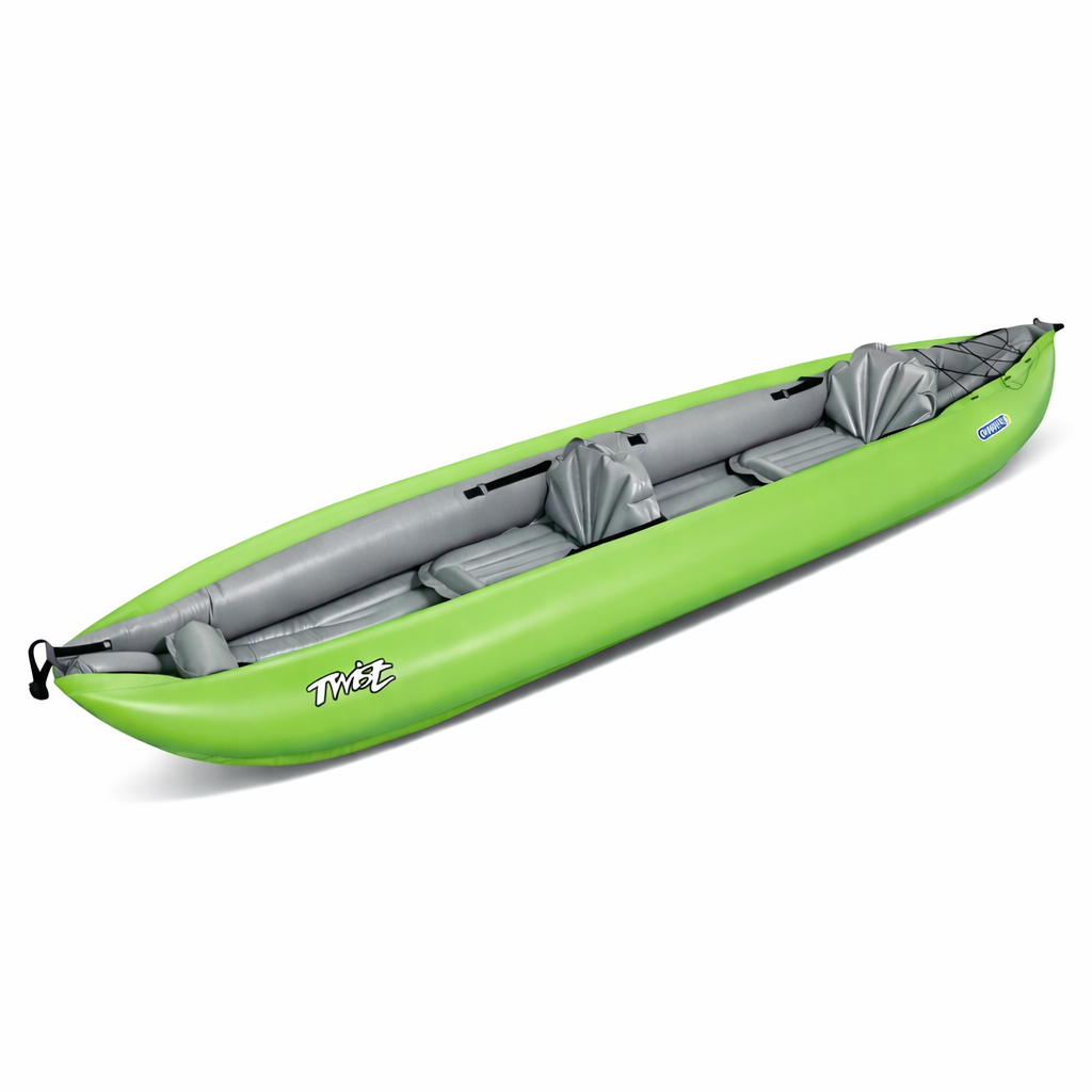 grünes TWIST-2/1 Gumotex-Schlauchboot mit zwei Sitzen