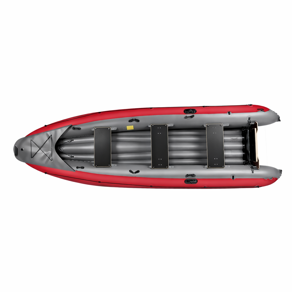 rotes RUBY XL Gumotex-Schlauchboot von oben